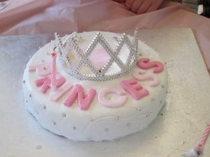 Princess tiara birthday cake