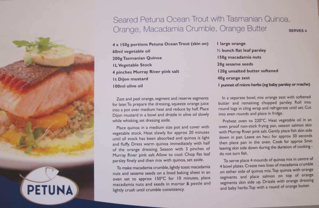 Petuna Seafood recipe