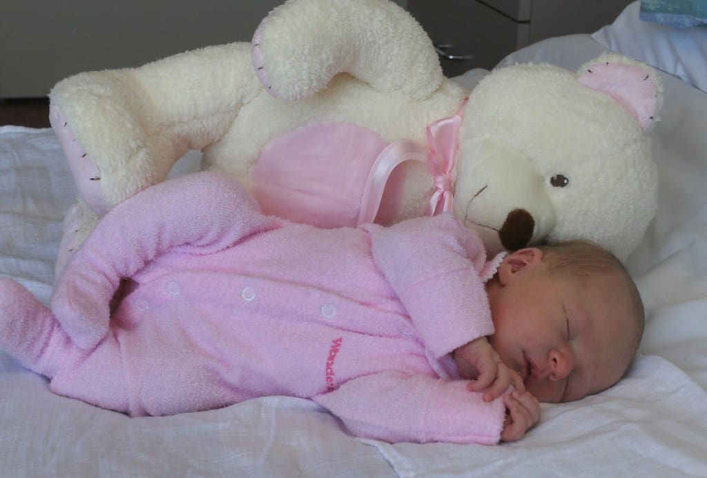 baby with teddy