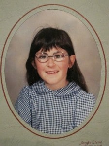 school photo with glasses