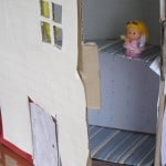 doll's house made from cardboard box