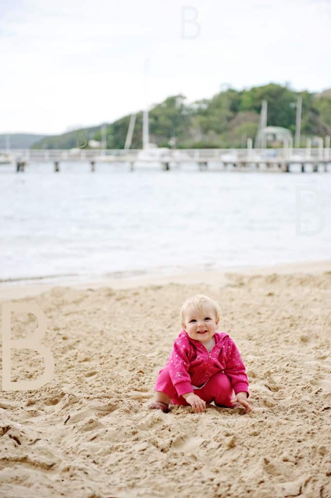 baby on beach Alphabet Photography Challenge
