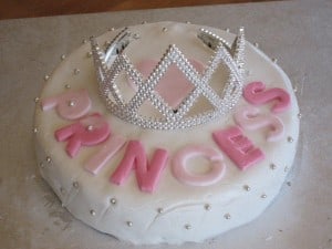 Princess tiara birthday cake