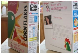 Personalised Kelloggs cereal box Three Li'l Princesses