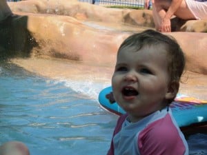 baby in pool