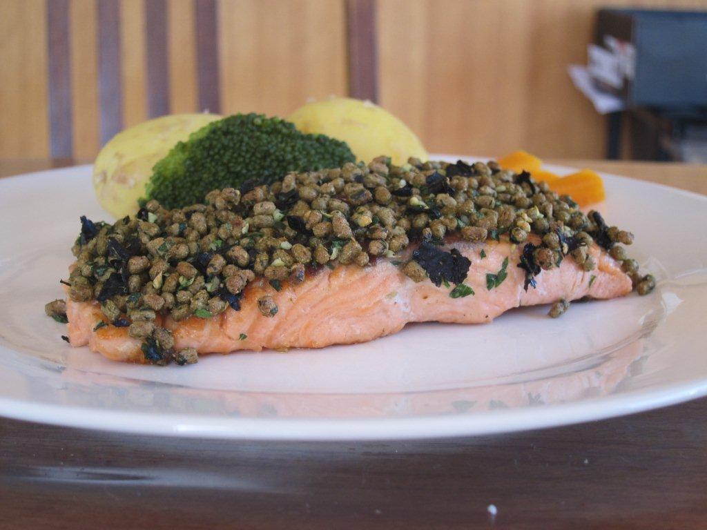 #AllBran and Wakame crusted Petuna Ocean Trout