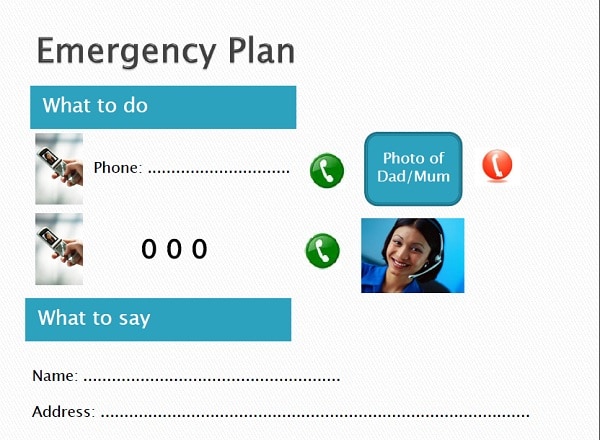 Emergency with phone number first