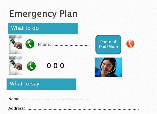 Emergency plan with call button first